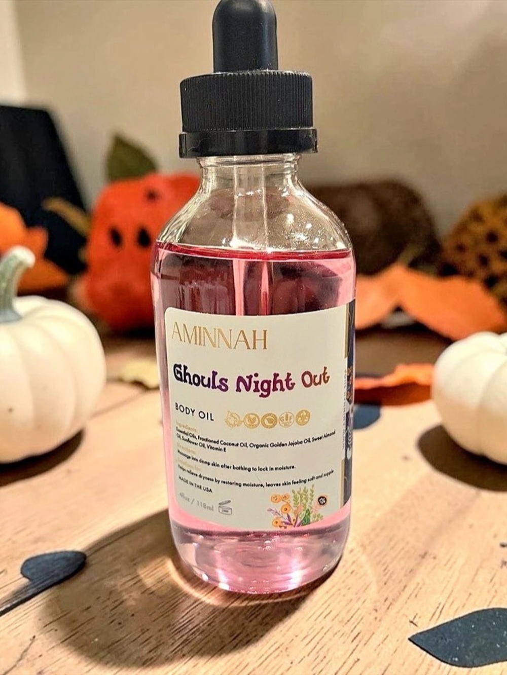 AMINNAH Ghouls Night Out Body Oil Pink Body Oil NWT